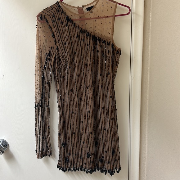 NBD Zintia Embellished Mini Dress in Black EUC flaw - Picture 6 of 10